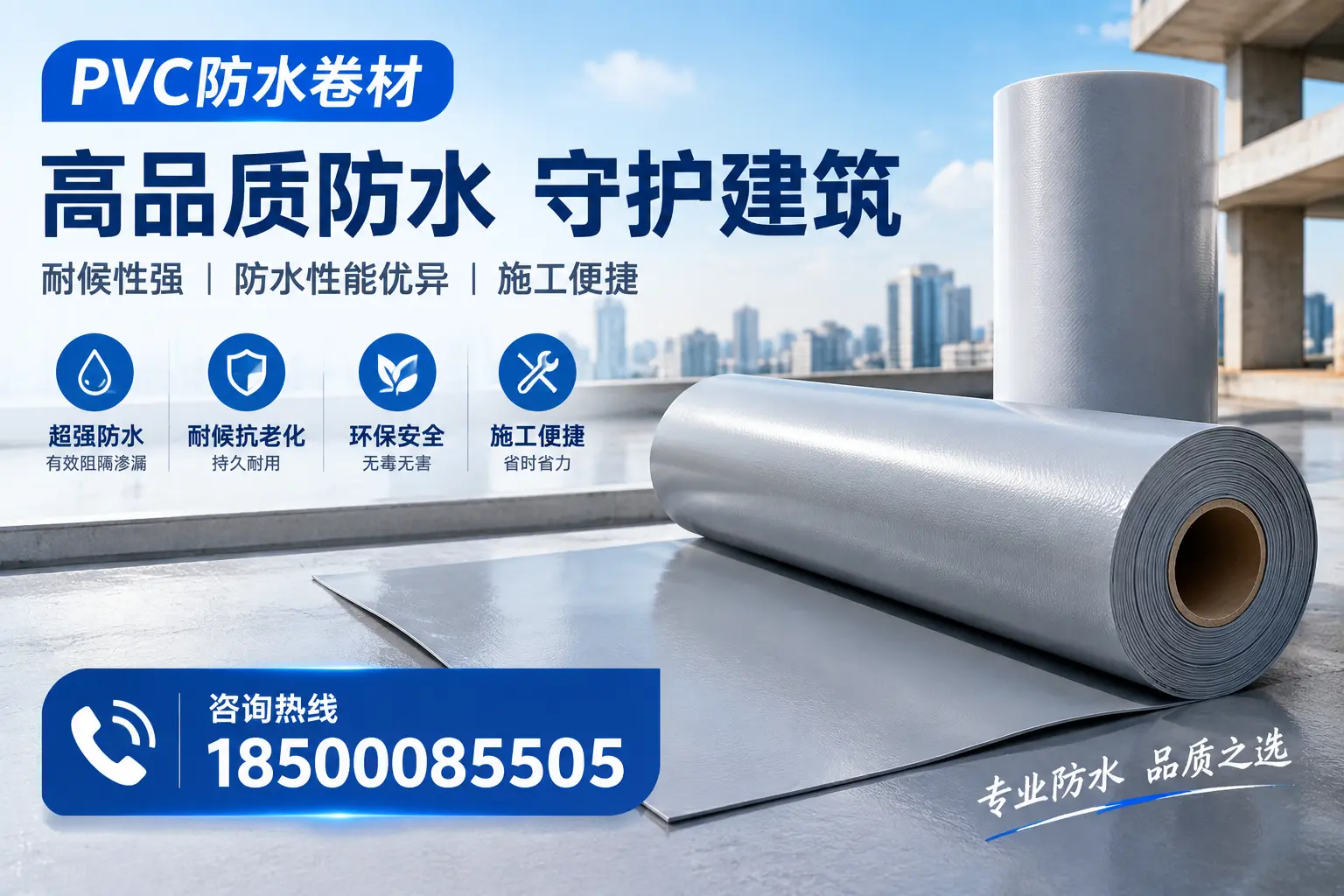 PVC防水卷材的防水效果评测,适合深圳的科学依据